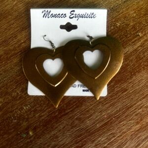 Monaco Exquisite Gold Heart Earrings